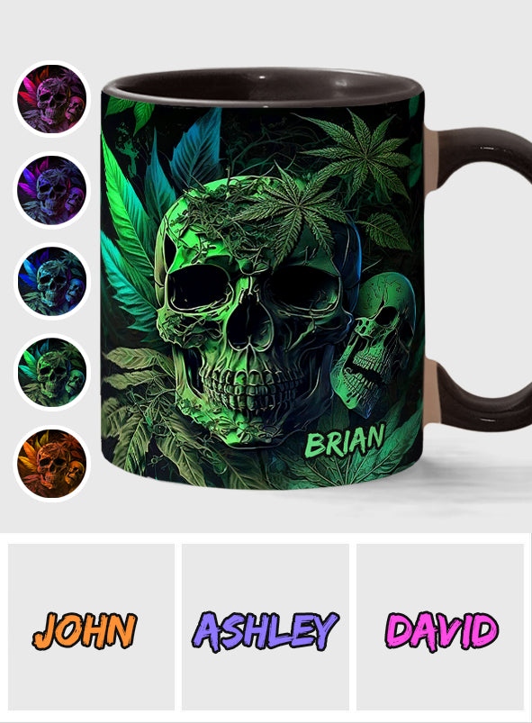 Cannabis Skull - Personalized Weed Accent Mug