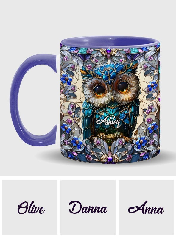 Charming Owl - Personalized Owl Accent Mug