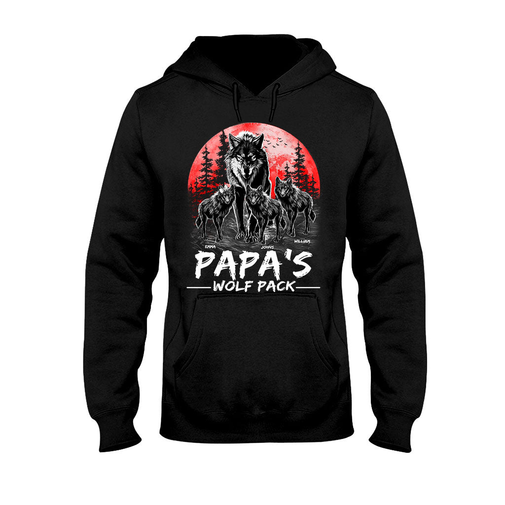 Grandpa's Wolf Pack - Personalized Grandpa T-shirt And Hoodie