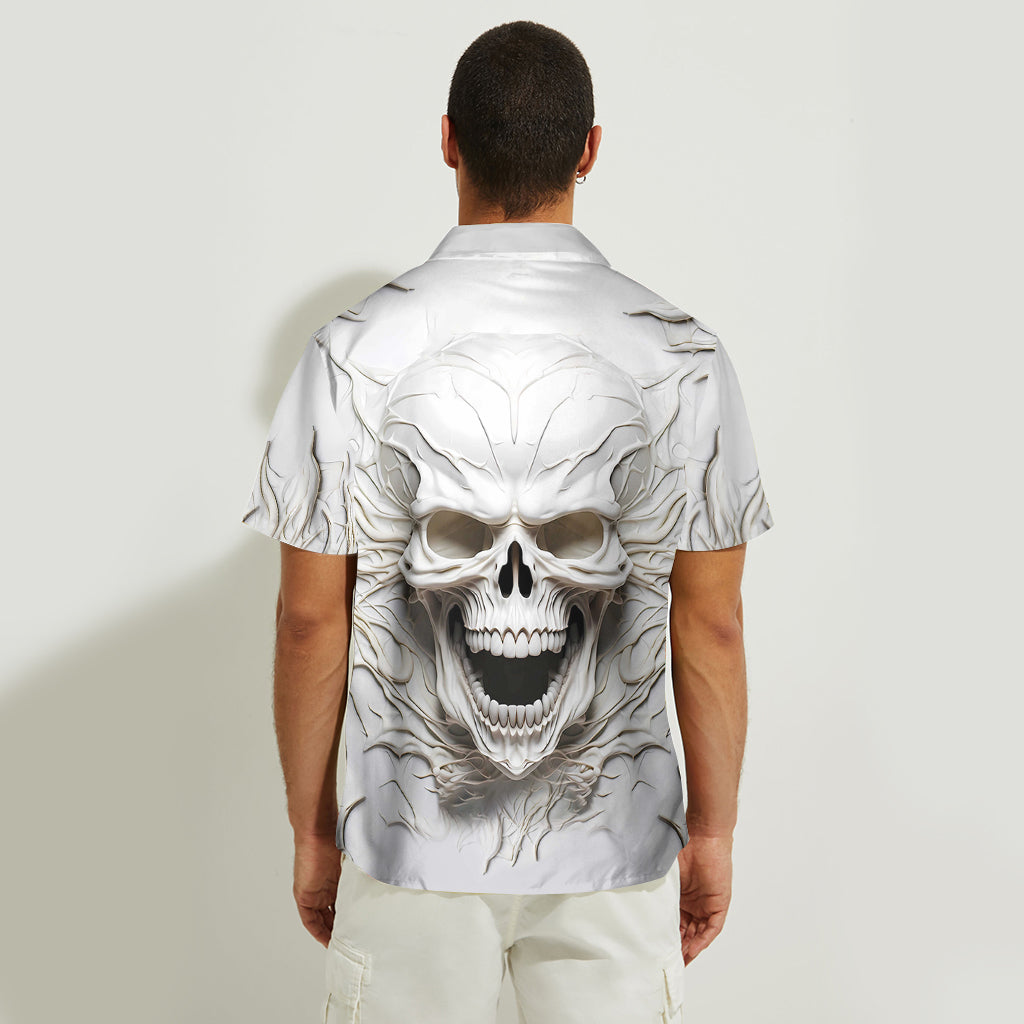 Black Skull - Personalized Skull Hawaiian Shirt