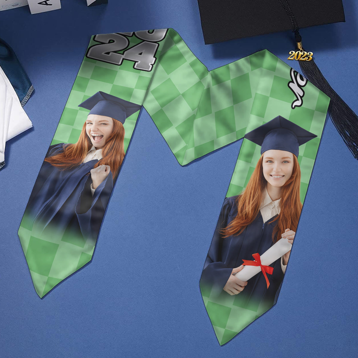 Photo Custom Graduation Stole Sash - Personalized Graduation Graduation Stole