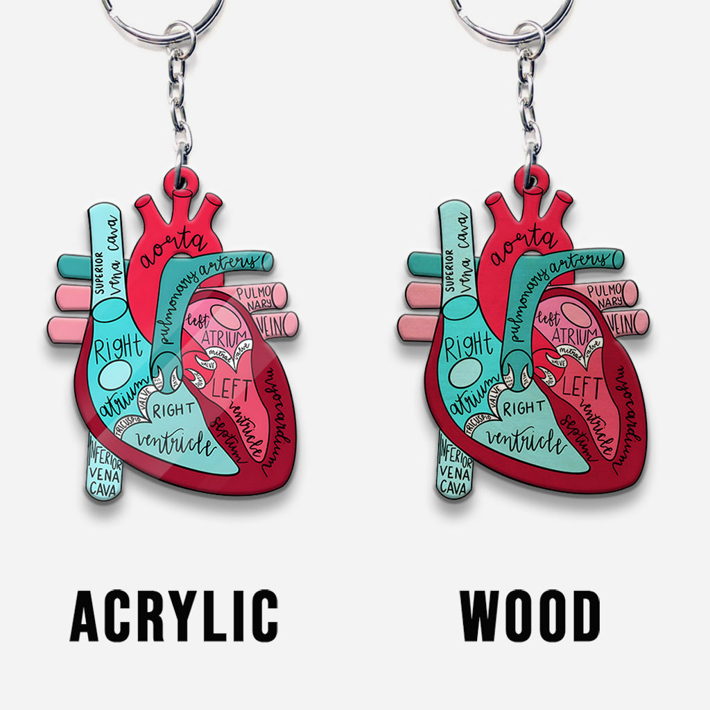 Nurse Life Heart Anatomy - Personalized Nurse Keychain