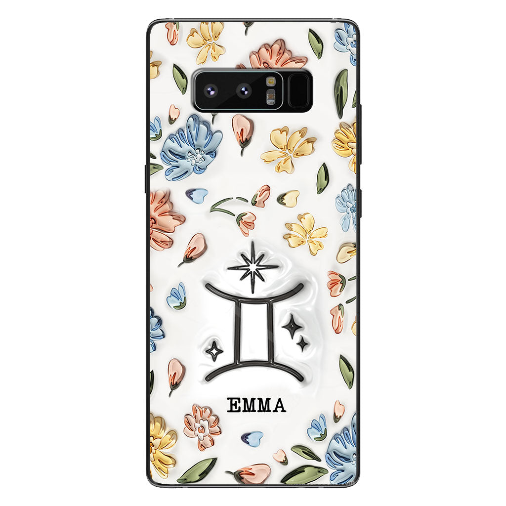 Floral Zodiac Sign - Personalized Horoscope Phone Case