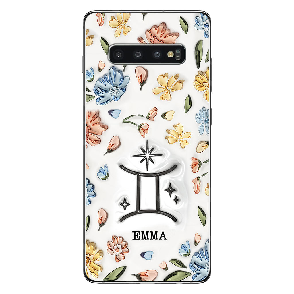 Floral Zodiac Sign - Personalized Horoscope Phone Case