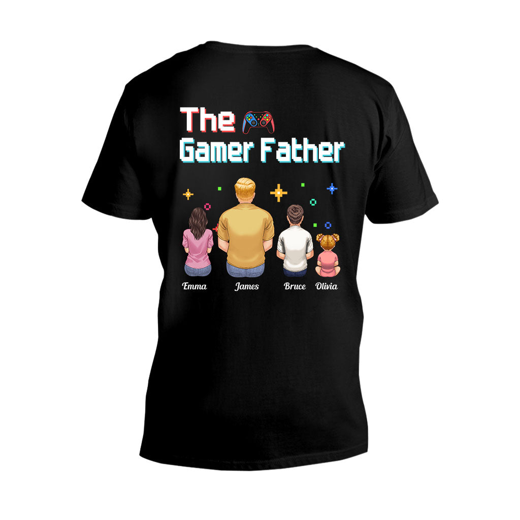 The Gamer Dad Gaming Father Any Title - Personalized Video Game T-shirt and Hoodie