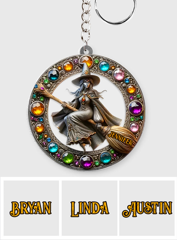 Beautiful Witch - Personalized Witch Keychain