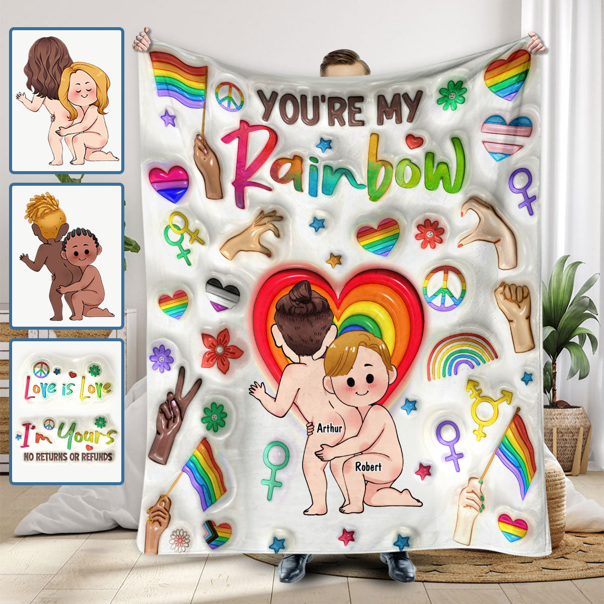 Partner In Crime - Personalized LGBT Support Blanket