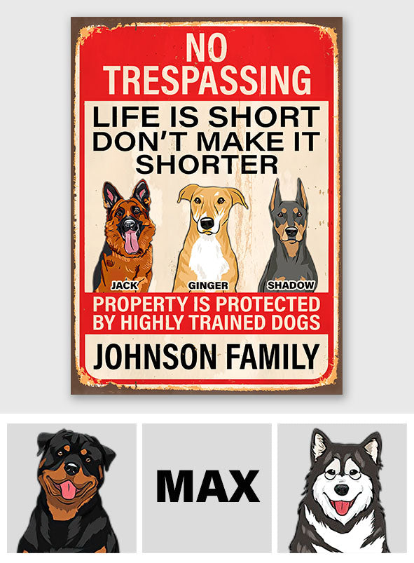 Life Is Short - Personalized Dog Rectangle Metal Sign