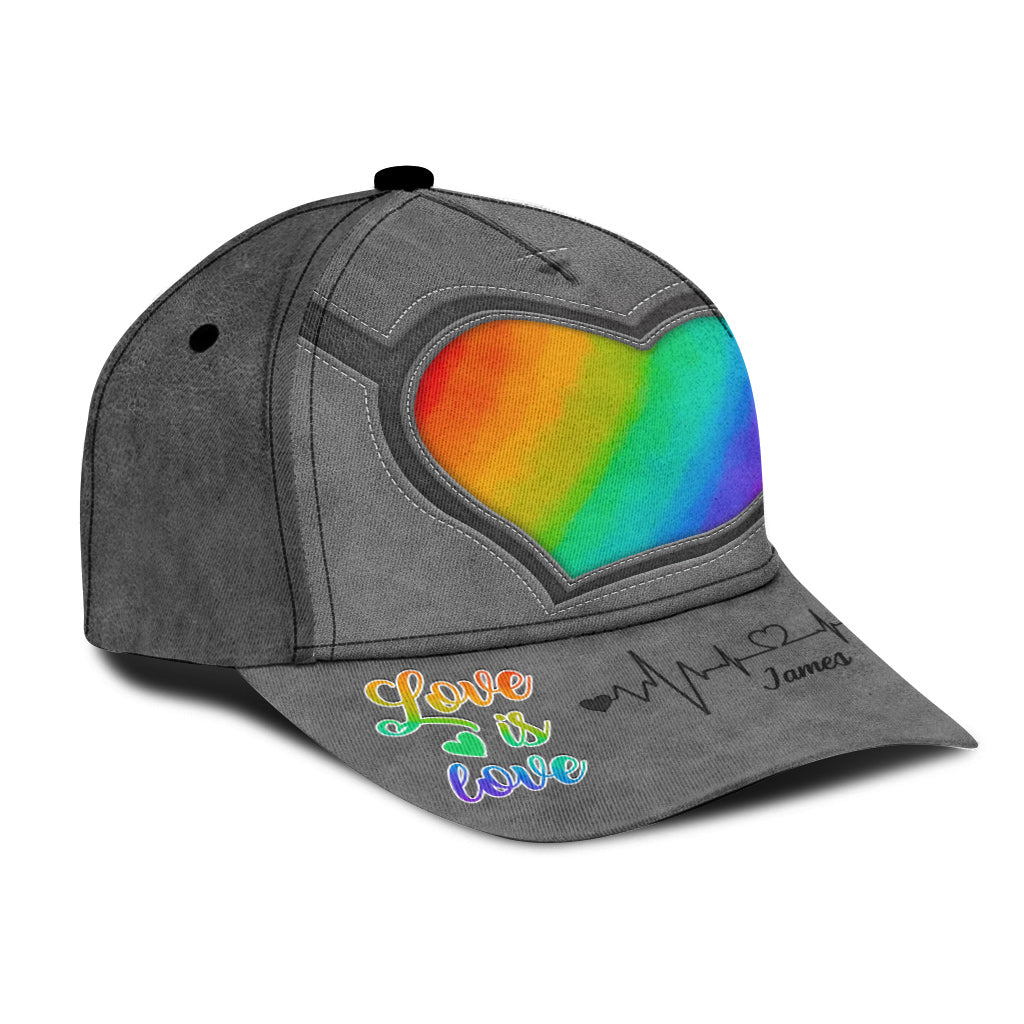 Love Is Love - Personalized LGBT Support Classic Cap