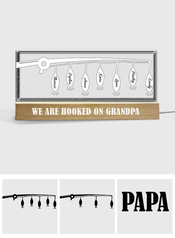 Hooked On Dad - Personalized Father Custom LED Night Light