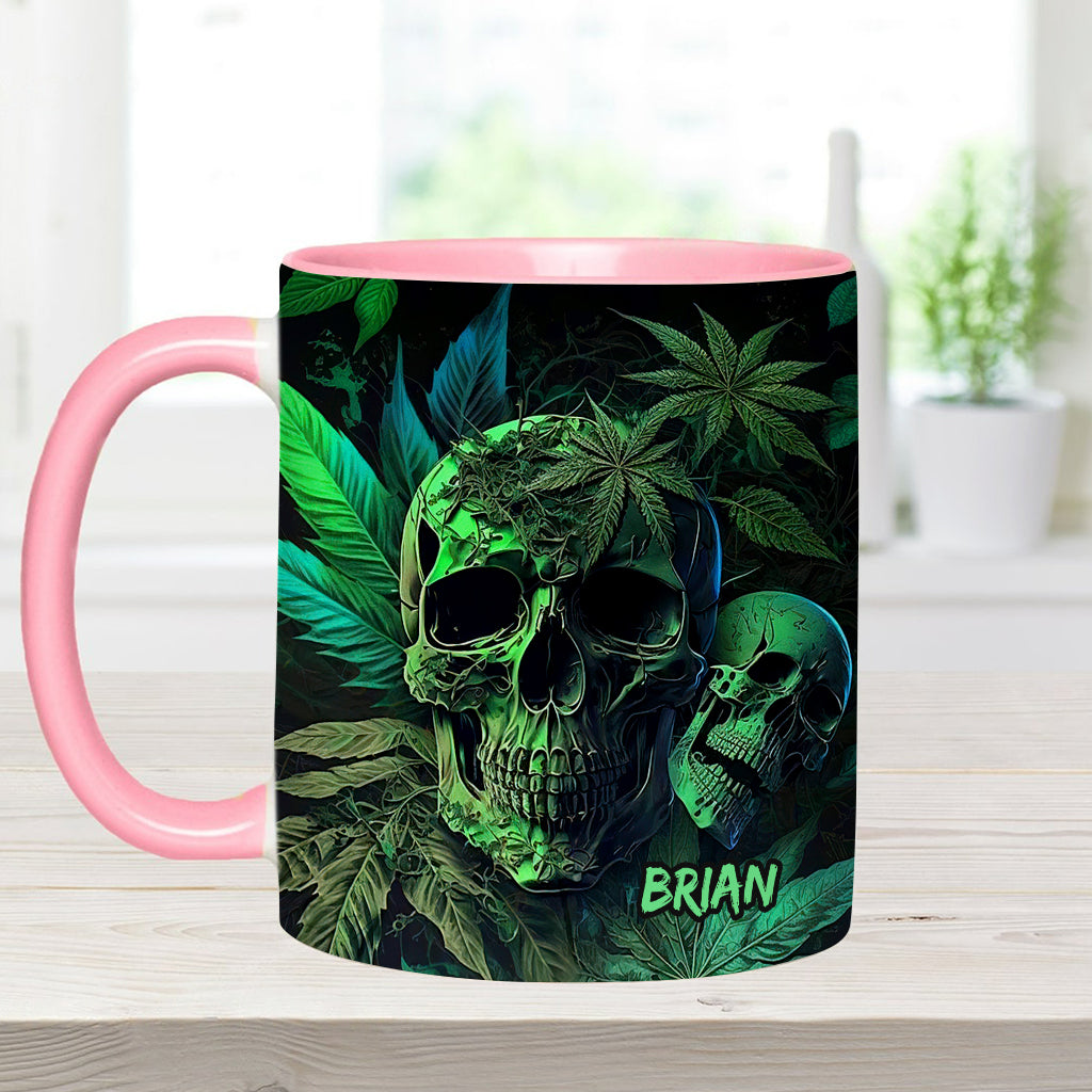 Cannabis Skull - Personalized Weed Accent Mug