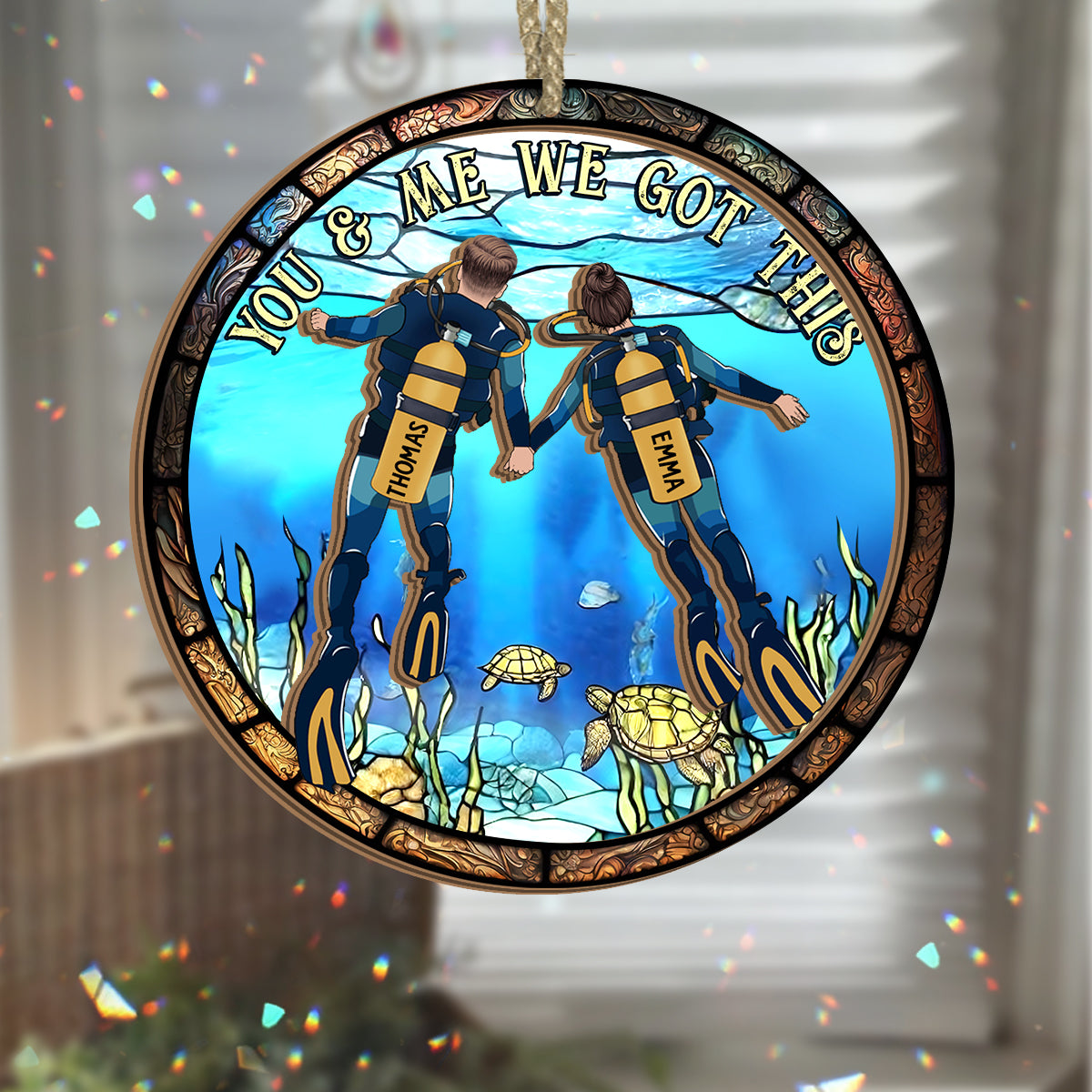 We Got This - Personalized Scuba Diving 2 Layered Window Hanging Suncatcher