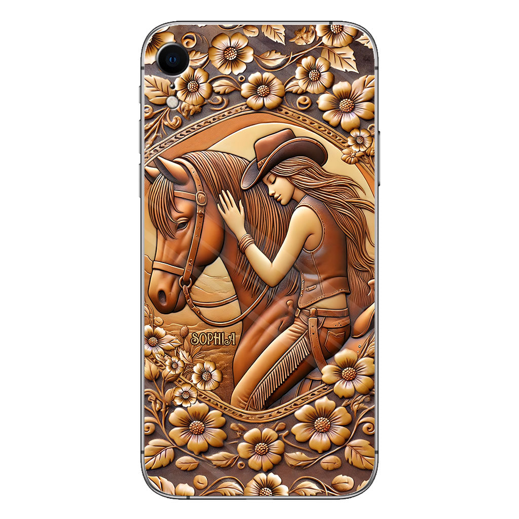 A Girl And Her Horse - Personalized Horse Phone Case