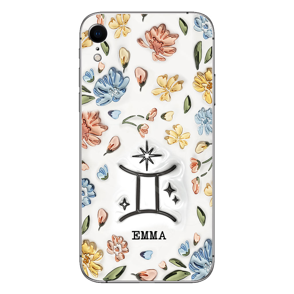 Floral Zodiac Sign - Personalized Horoscope Phone Case