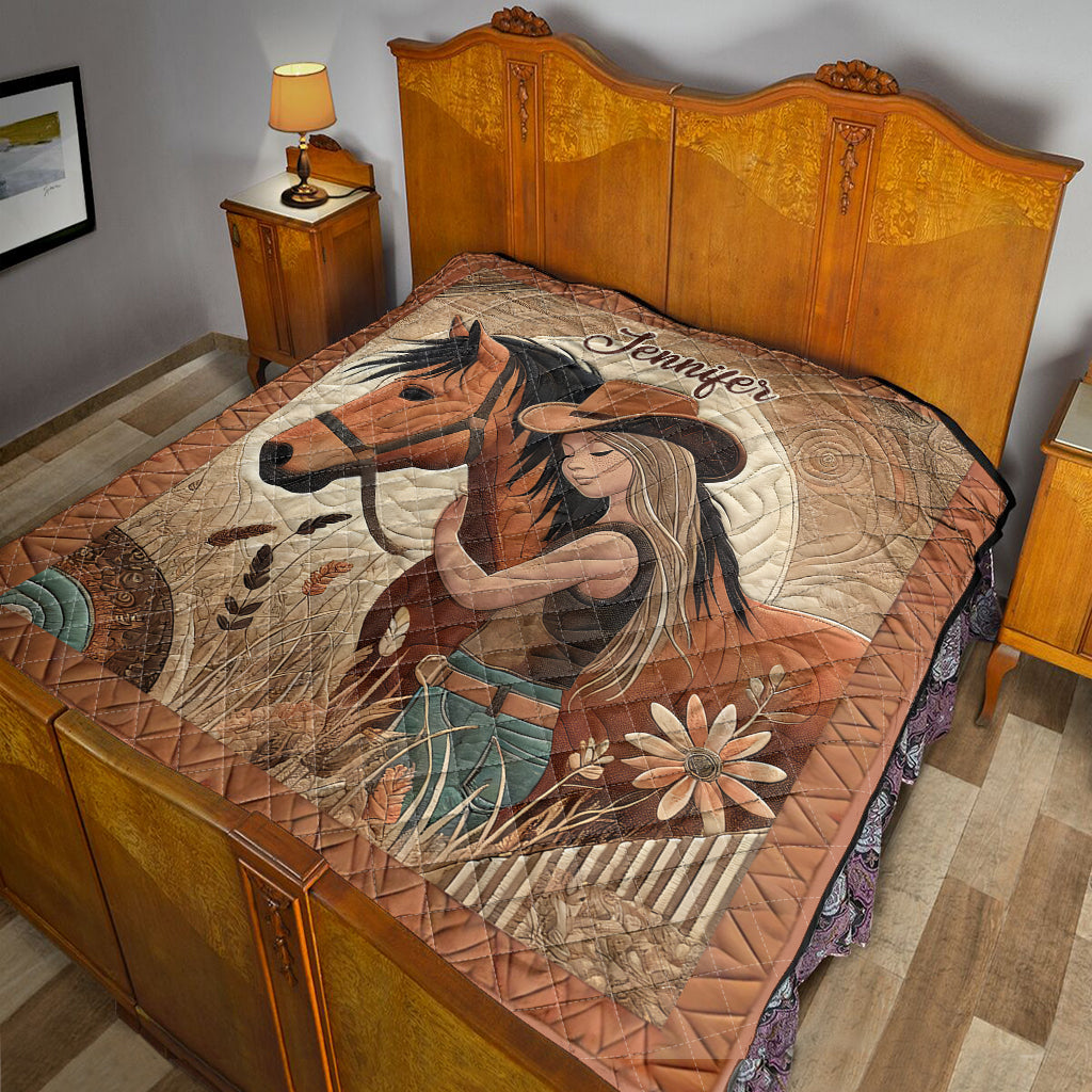 Horse Lovers - Personalized Horse Quilt