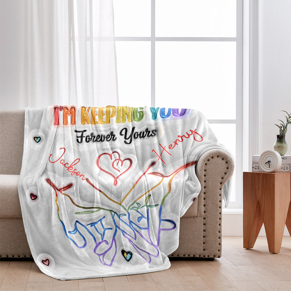 I Met You, I Liked You, I Loved You, I'm Keeping You - Personalized LGBT Support Blanket
