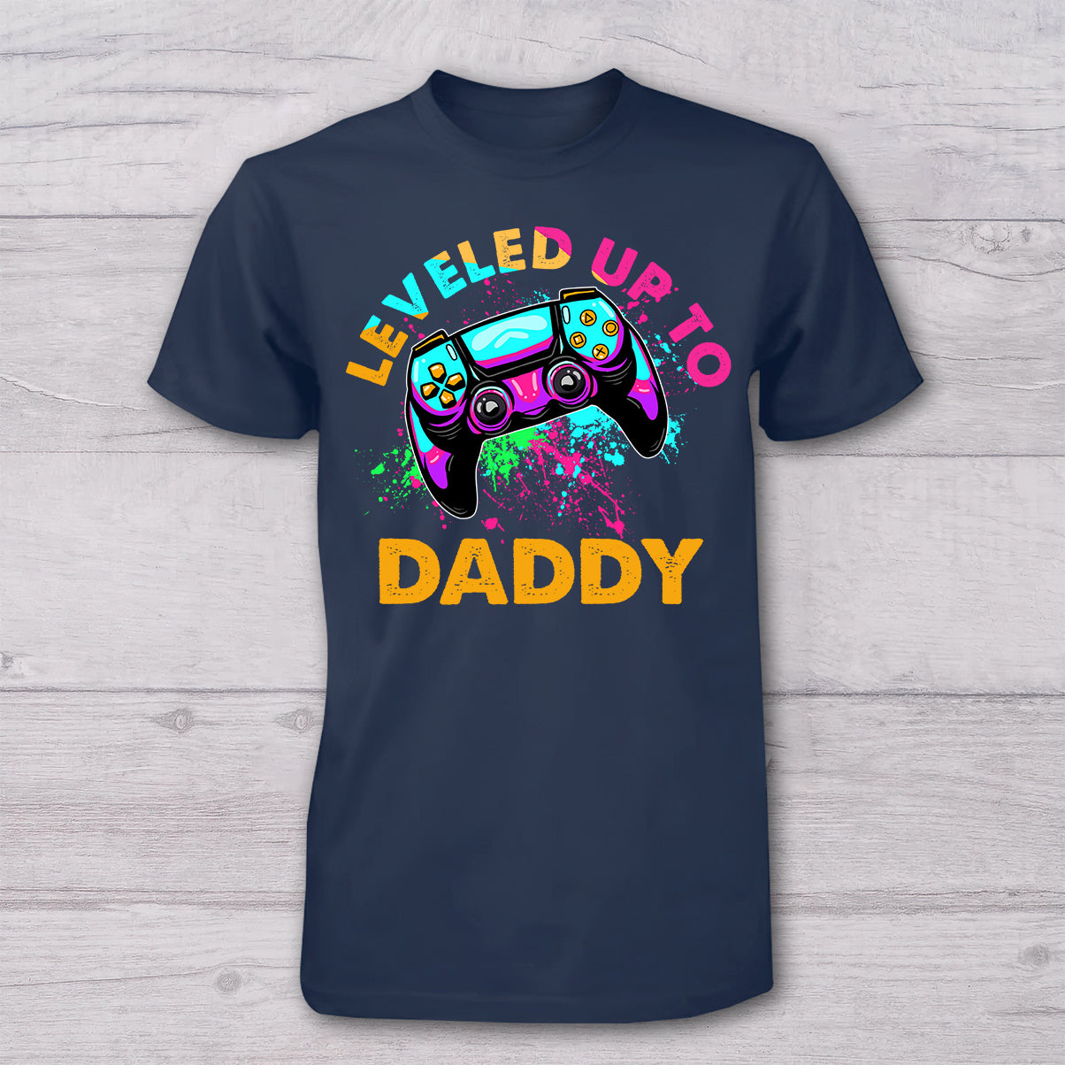 Level Up To Dad Grandpa... - Personalized Video Game T-shirt And Baby Onesie