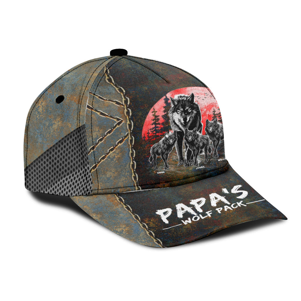 Grandpa's Wolf Pack - Personalized Grandpa Classic Cap