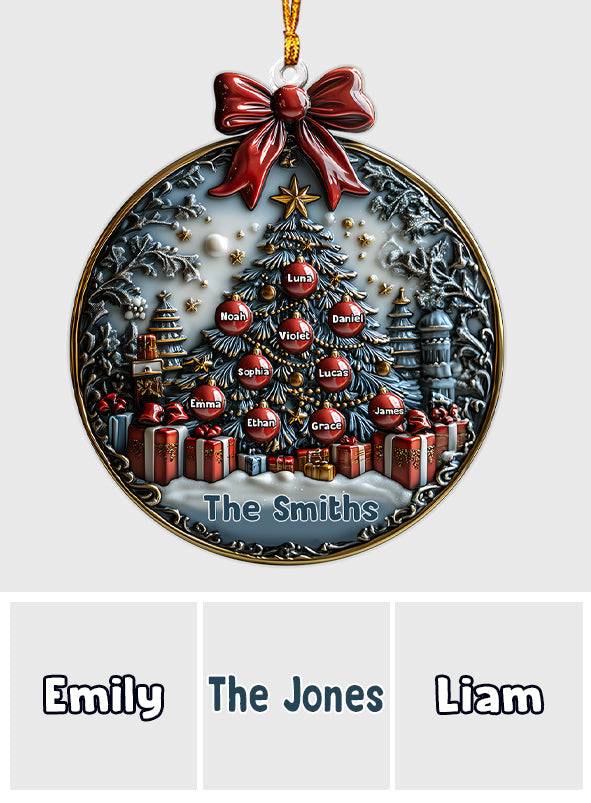 Frohe Weihnachten – Personalisierter, individuell geformter Familienschmuck