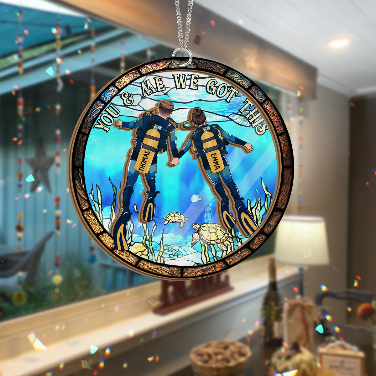We Got This - Personalized Scuba Diving 2 Layered Window Hanging Suncatcher