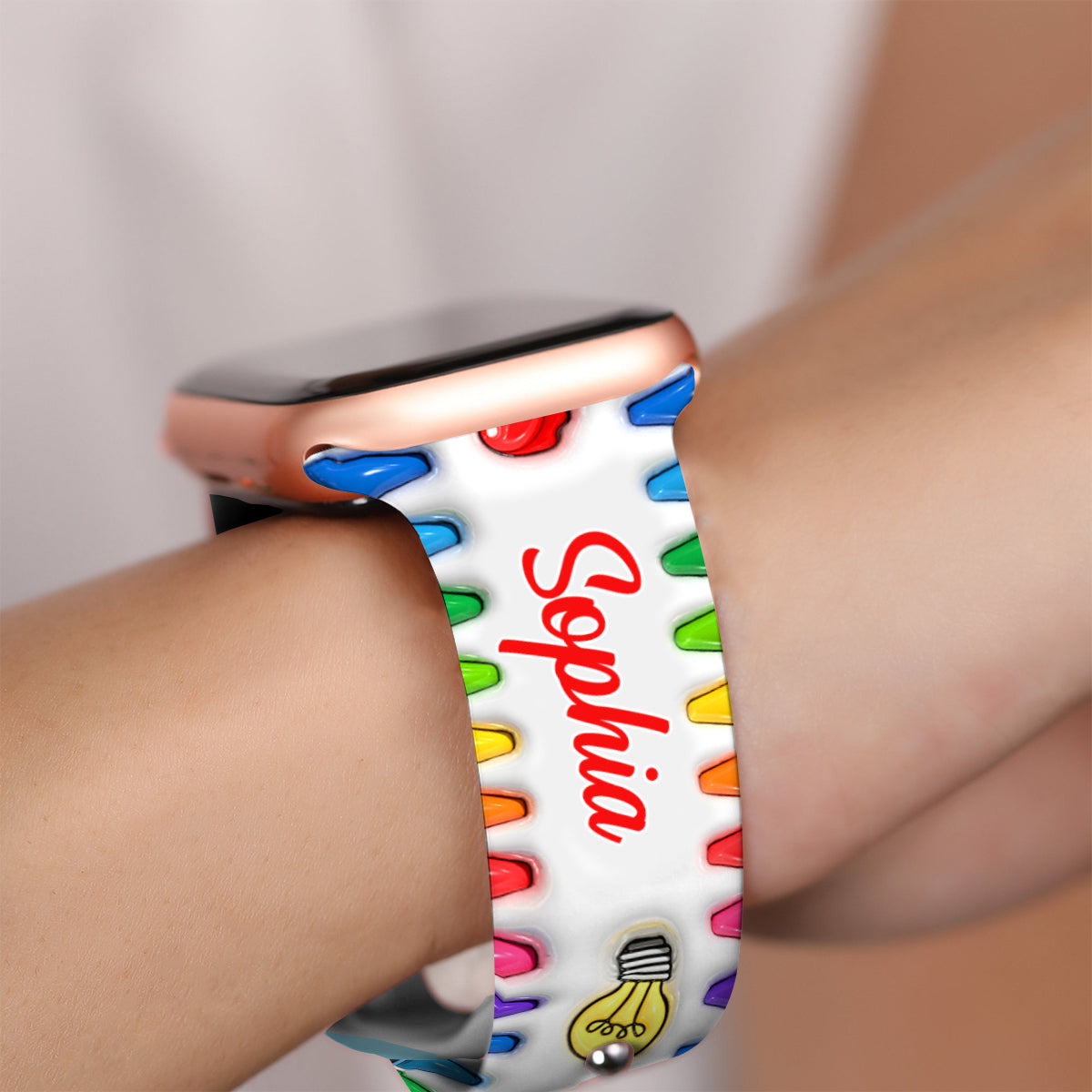 Teach Love Inspire - Personalized Teacher Apple Watch Band