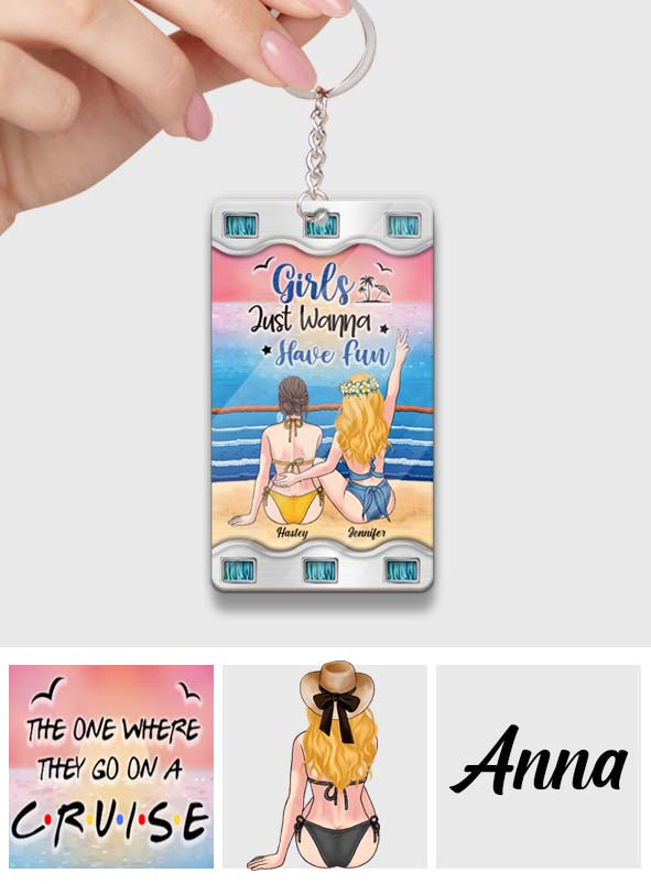 Time To Seas The Day - Personalized Cruising Keychain