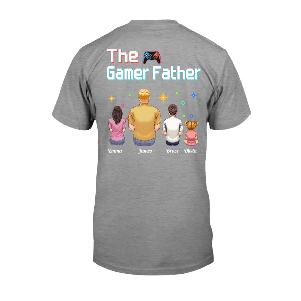 The Gamer Dad Gaming Father Any Title - Personalized Video Game T-shirt and Hoodie