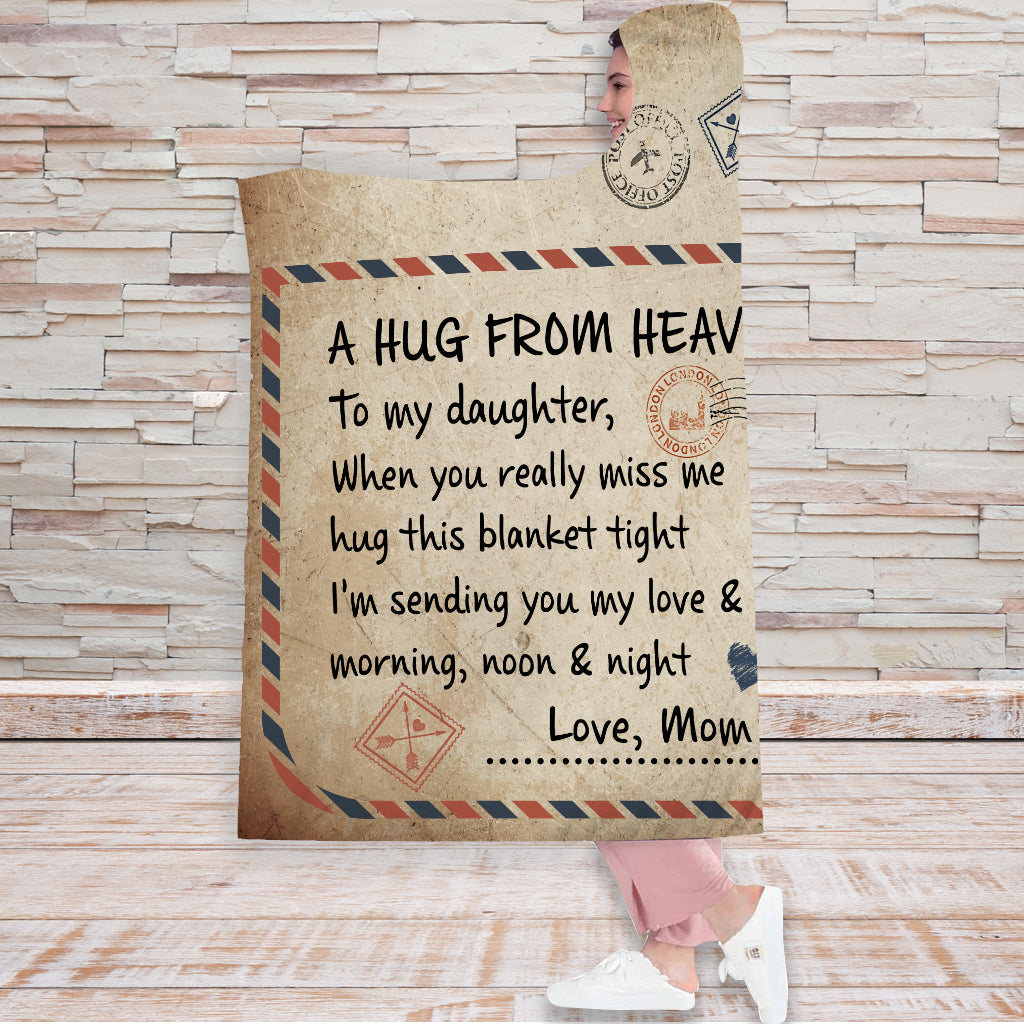 A Hug From Heaven - Personalized Memorial Hooded Blanket