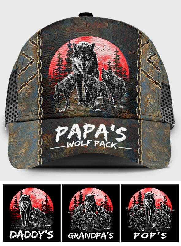 Grandpa's Wolf Pack - Personalized Grandpa Classic Cap