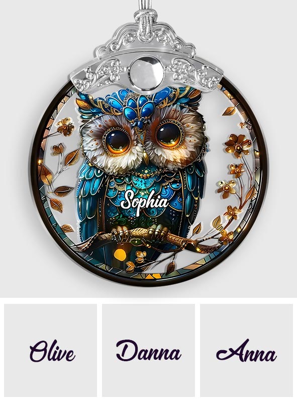 Charming Owl - Personalized Owl Vintage Ornament