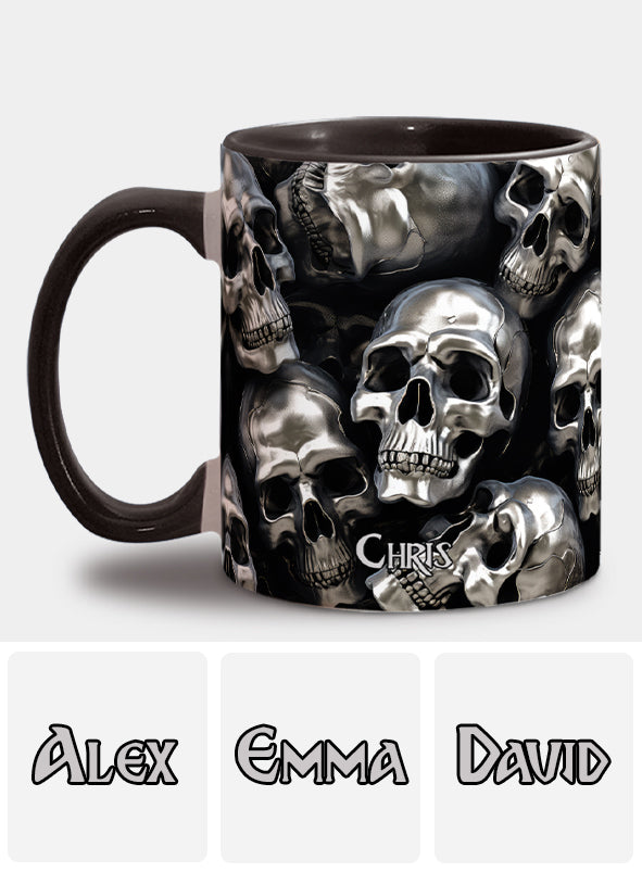 3D Metallic Skulls - Personalized Skull Accent Mug