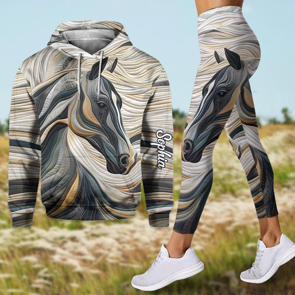 Beautiful Horse - Personalized Horse Hoodie and Leggings