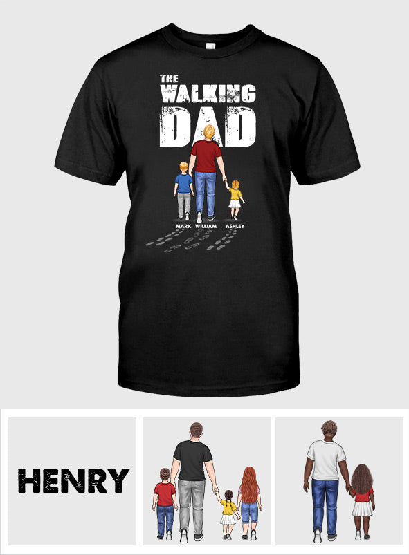The Walking Dad - Personalized Father T-shirt And Hoodie