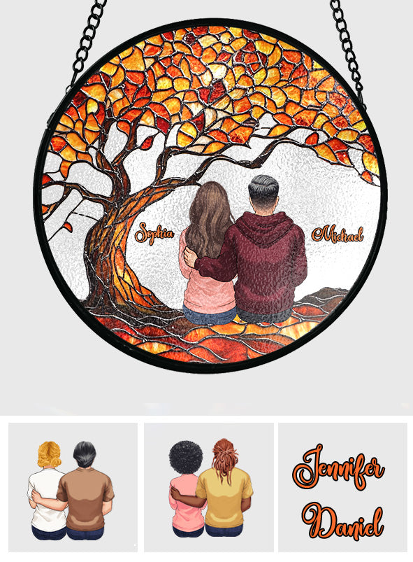 You & Me We Got This - Personalized Couple Stained Glass Suncatcher