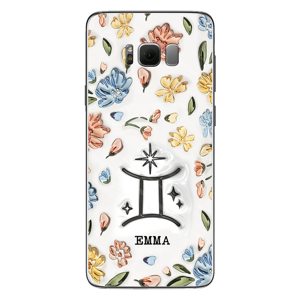 Floral Zodiac Sign - Personalized Horoscope Phone Case