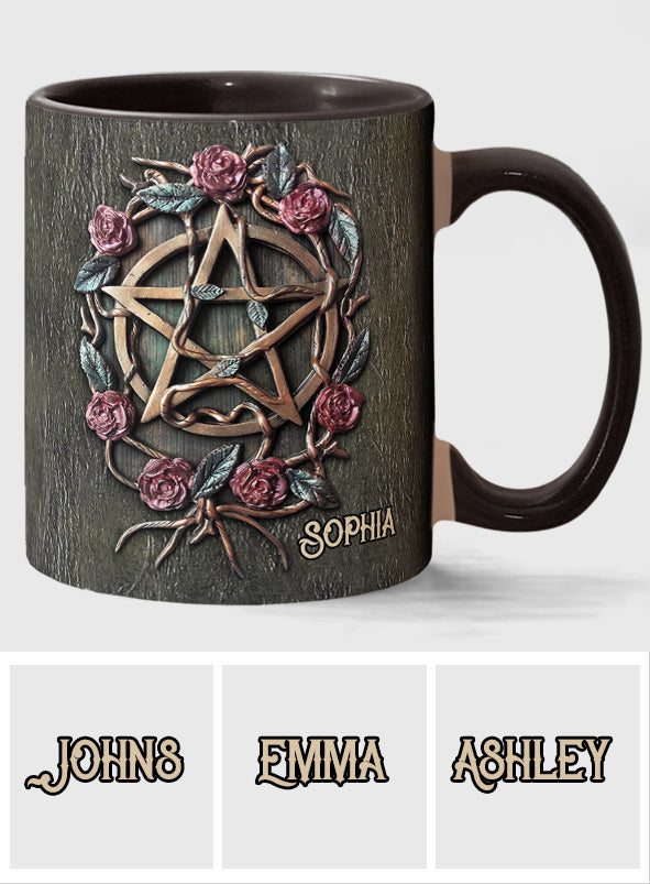 Mystical Witch Ancient Roses - Personalized Witch Accent Mug