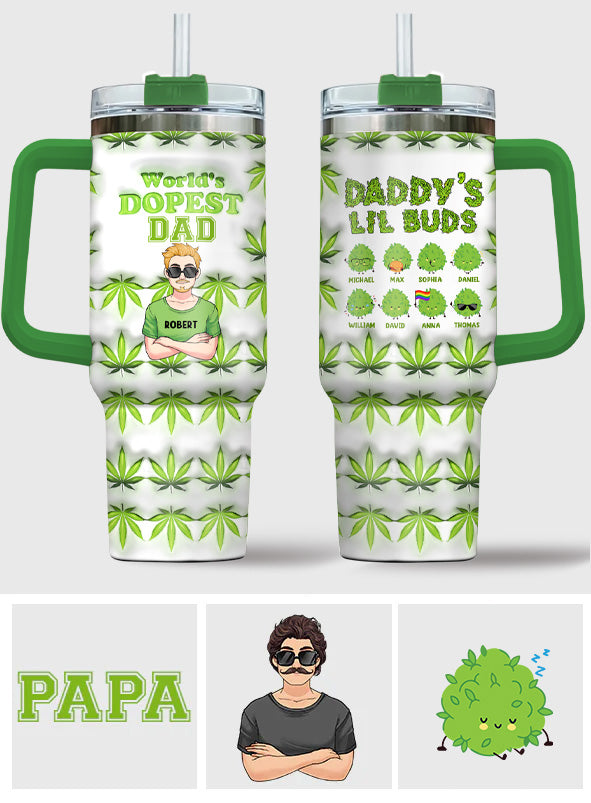 Dopest Dad Ever - Personalized Father Tumbler With Handle