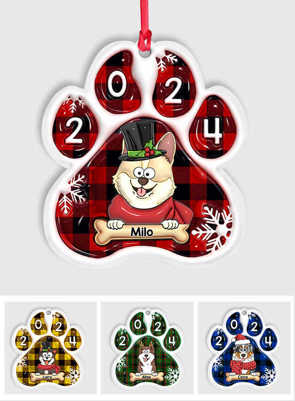 Merry Woofmas 2024 - Personalized Dog Ornament