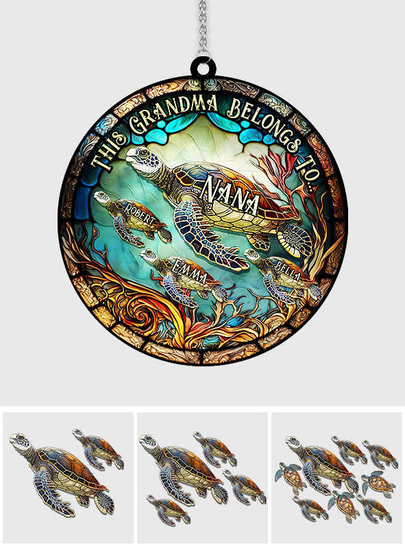 This Grandma Belongs To - Personalized Grandma Window Hanging Suncatcher Ornament