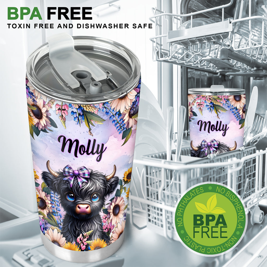 Cute Little Highland Cow - Personalized Tumbler