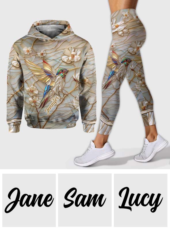 Wunderschöner Kolibri – Personalisierter Kolibri-Hoodie und Leggings
