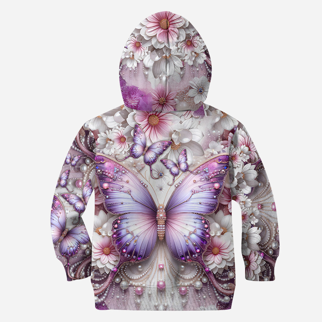 Purple Butterflies - Personalized Butterfly Hoodie and Leggings