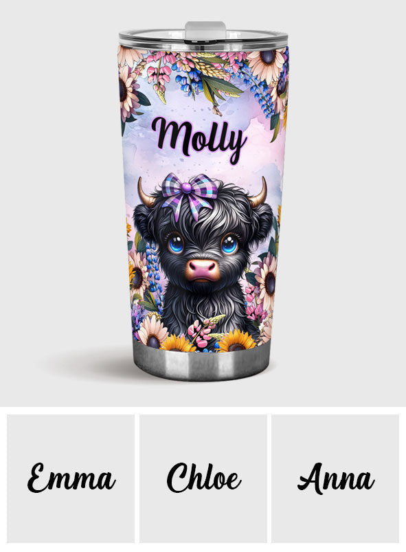 Cute Little Highland Cow - Personalized Tumbler
