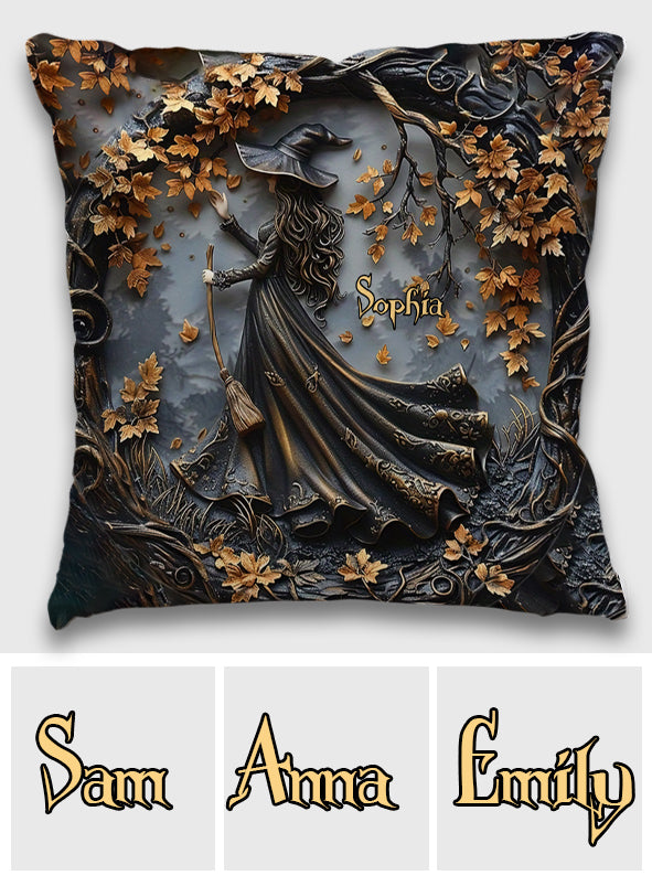 Beautiful Witch - Personalized Witch Throw Pillow