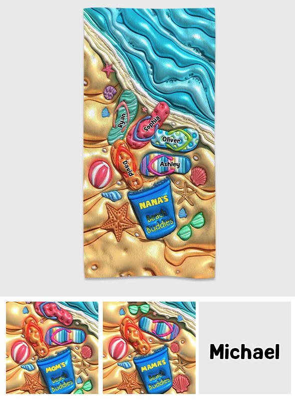 Nana's Beach Buddies - Personalized Grandma Beach Towel
