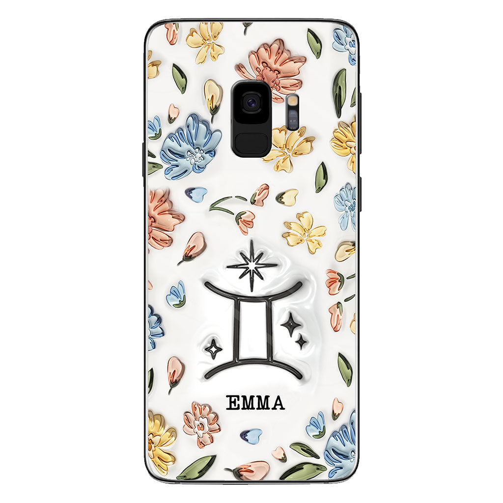 Floral Zodiac Sign - Personalized Horoscope Phone Case