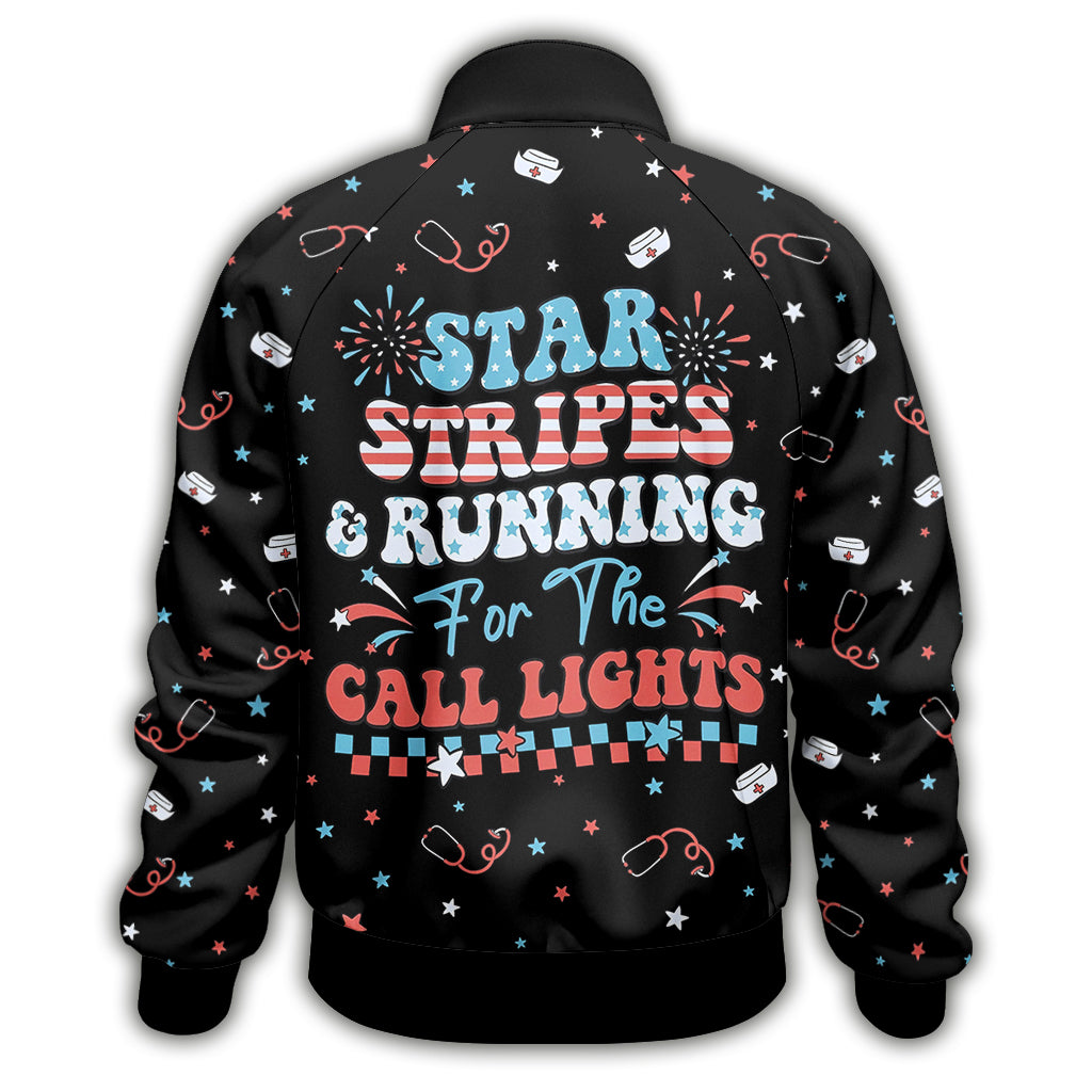 Nurse Life 4th Of July - Personalized Nurse Zip Jacket