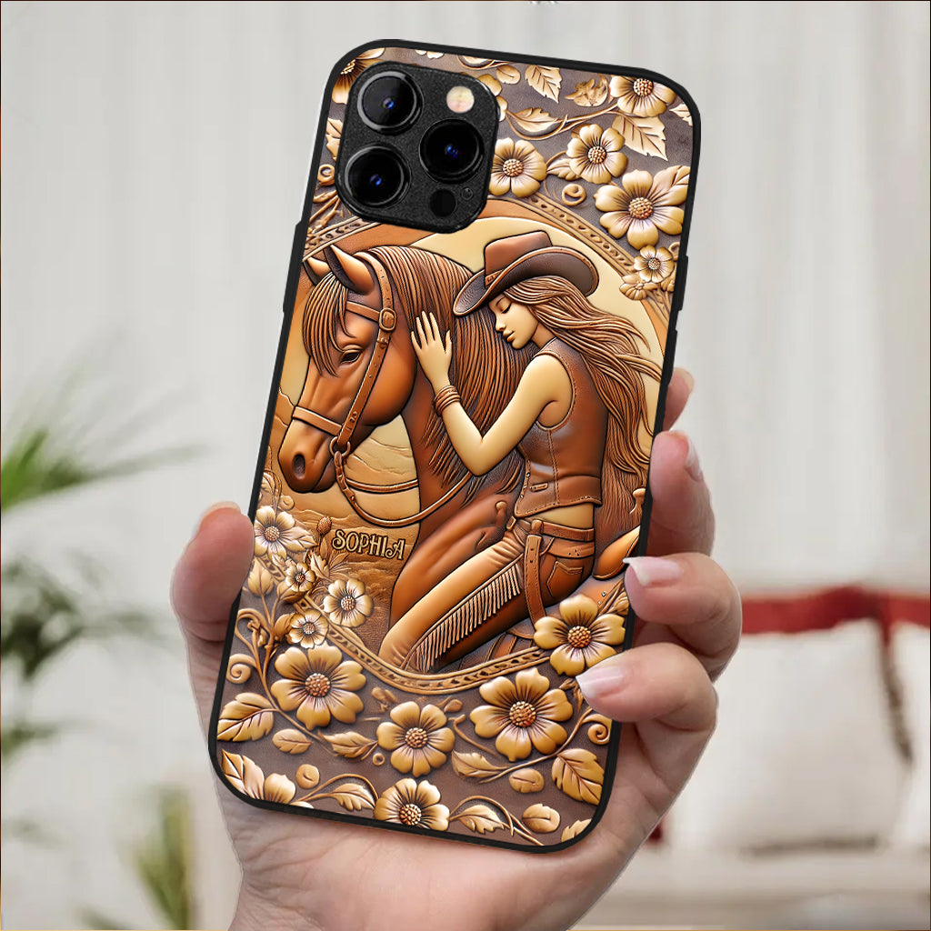 A Girl And Her Horse - Personalized Horse Phone Case