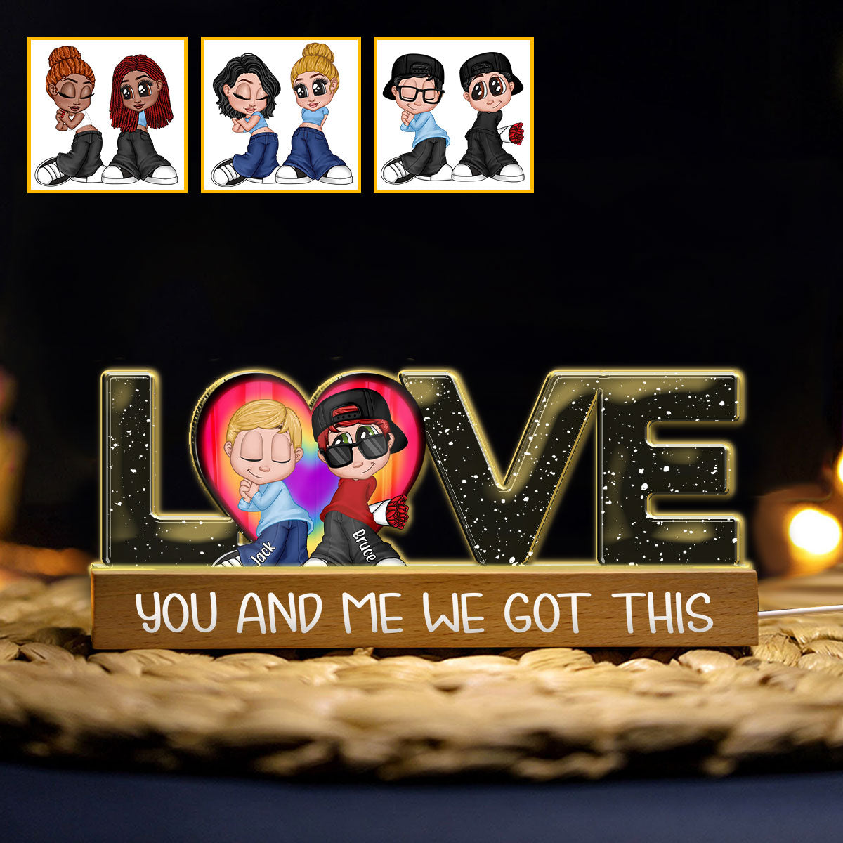 We Got This - Personalized LGBT Support Custom LED Night Light