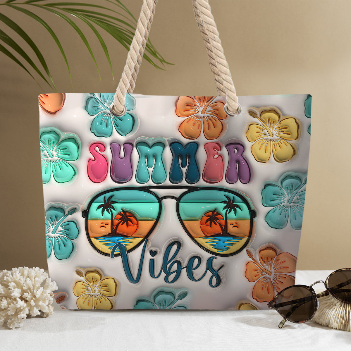 Summer Vibes - Personalized Sea Lover Beach Bag